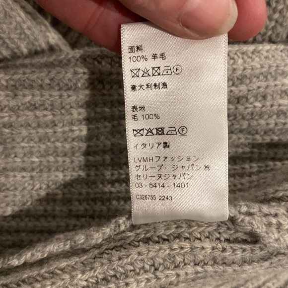 Celine light grey oversized ribbed sweater - Picture 14 of 14